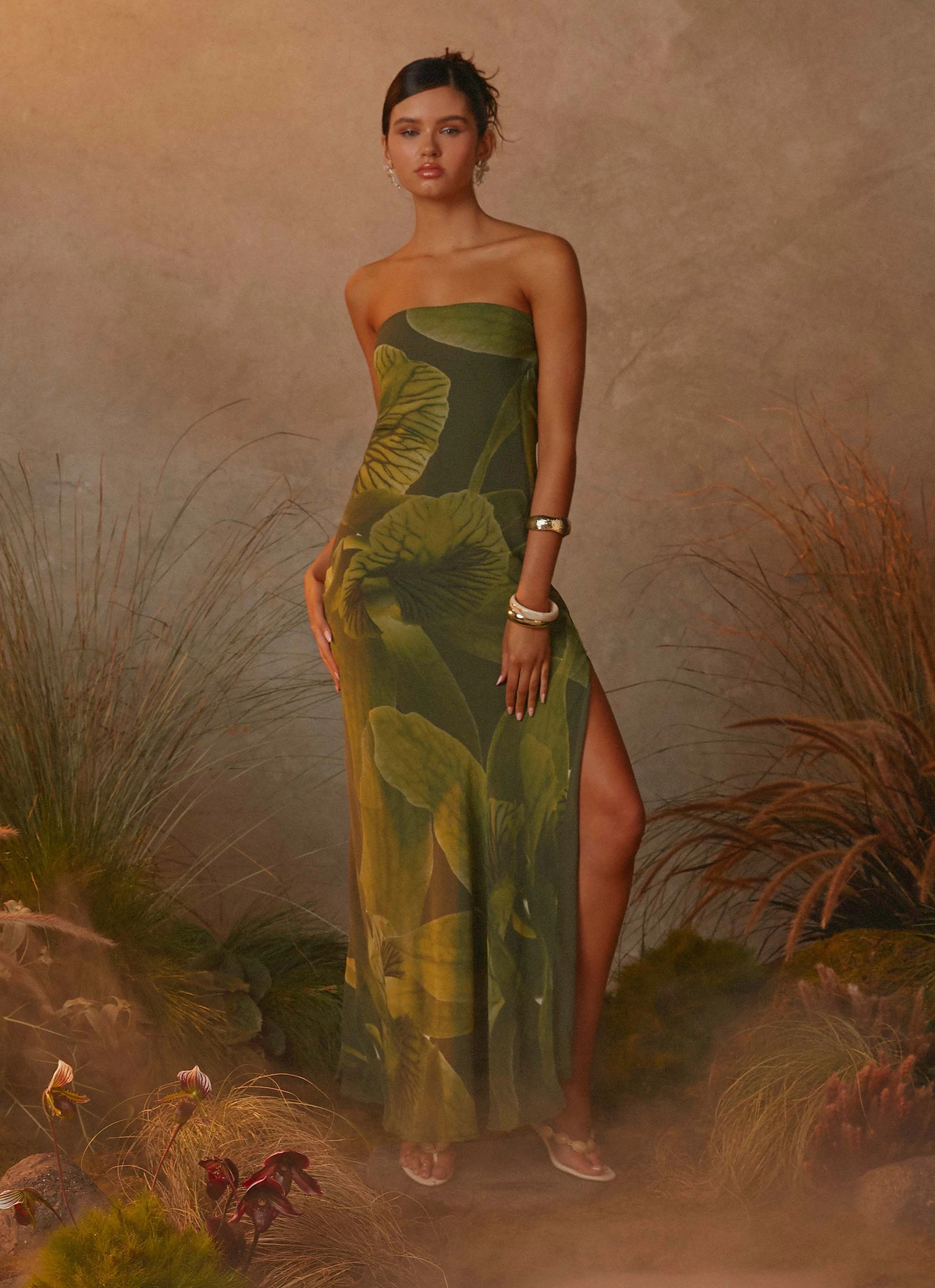 Nettle Maxi Dress - Tropic Floral Fashion Layers Evening Event