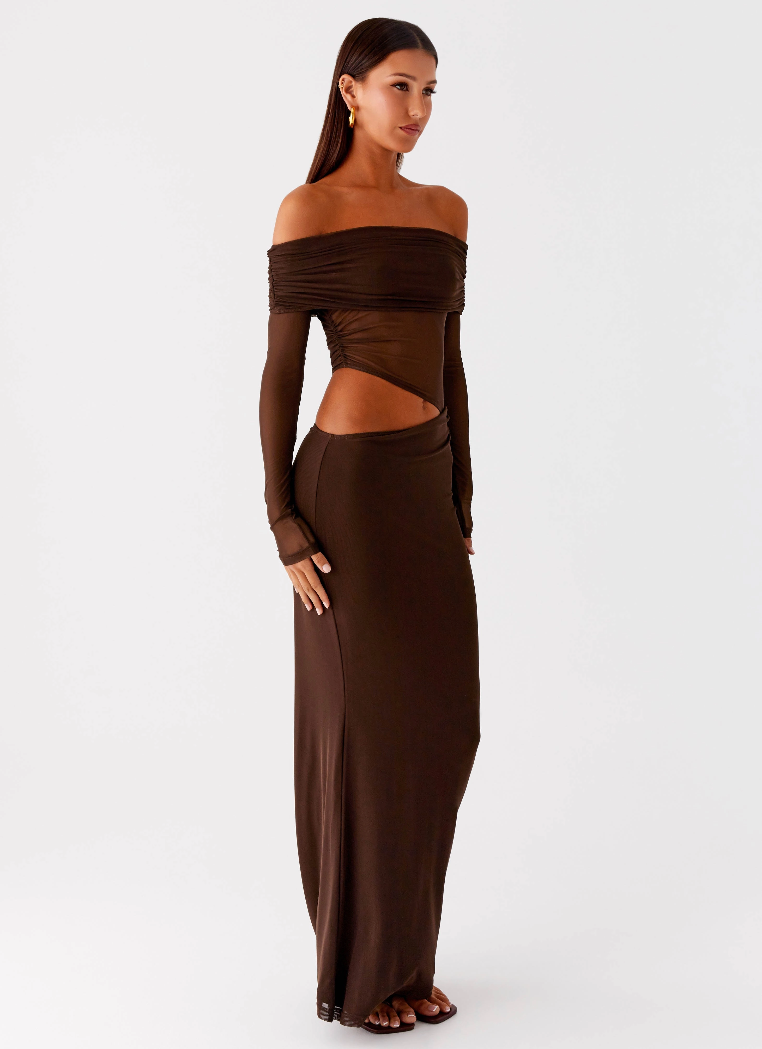 Fashionable Fit ReversibleStyle Emery Maxi Dress - Chocolate