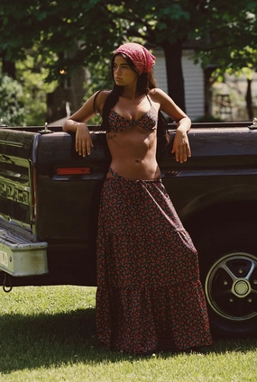 Transitional Wear Kristina Maxi Skirt Satin - Geneva