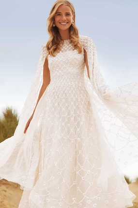 Mood Flex Heart Lattice Ankle Gown