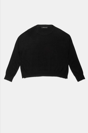 POLLY SWEATER Multi Panel Cut Relaxed Crew Neck Opening