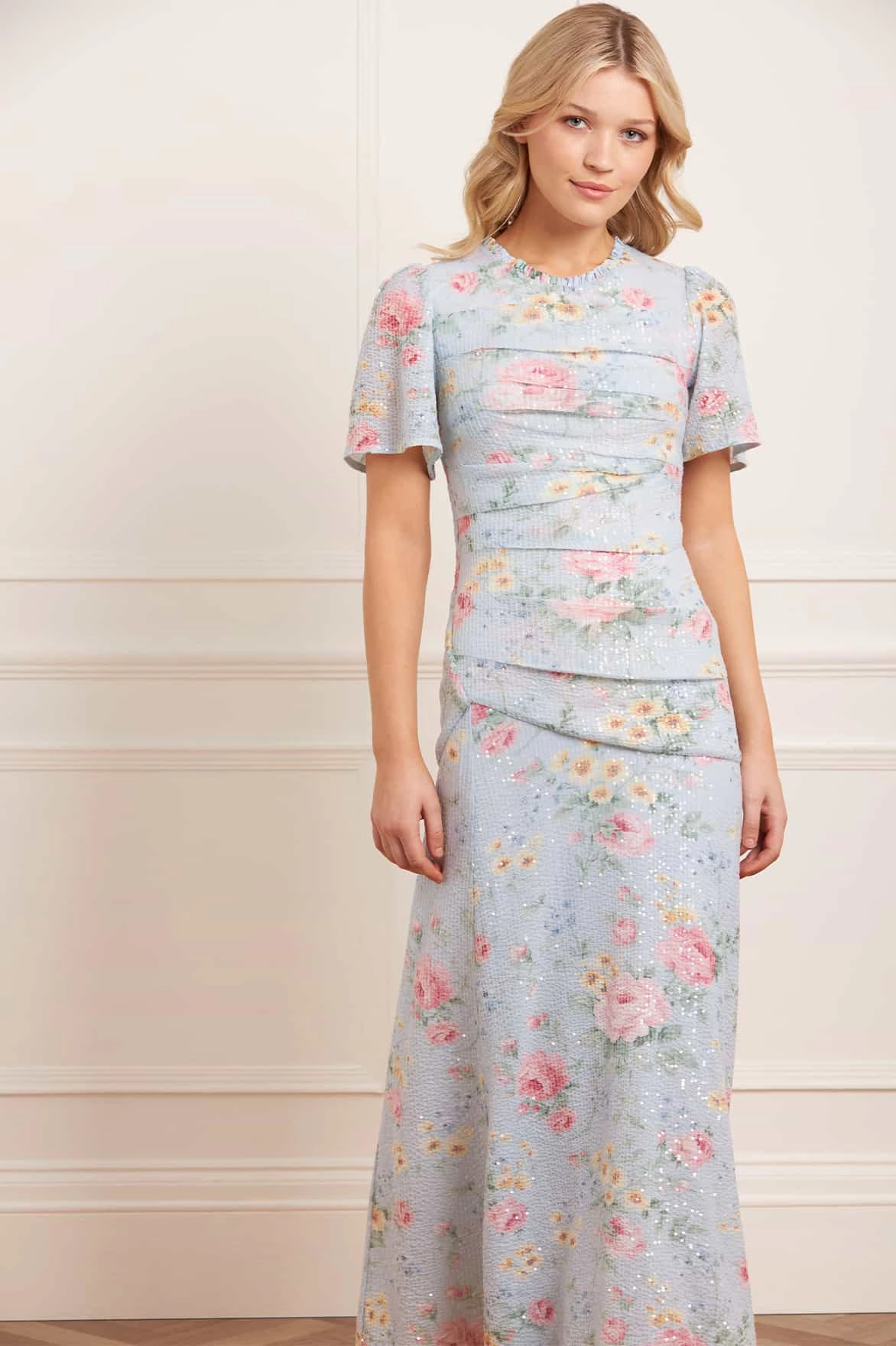 Pompadour Garden Sequin Gown Bold Statement Winter-Season