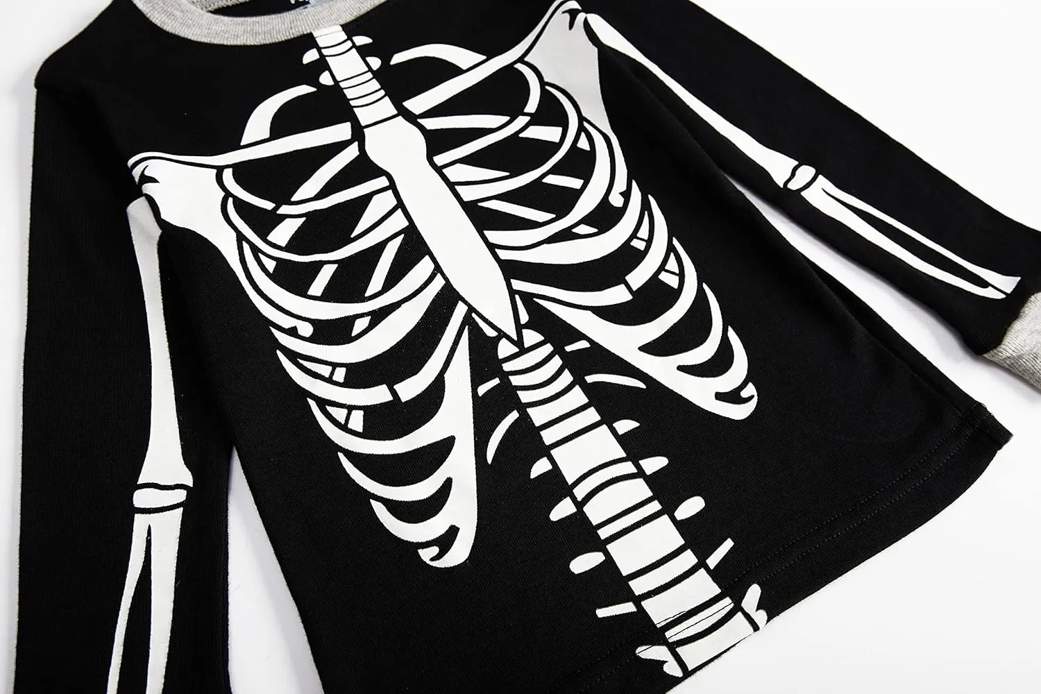 Popshion Boys Skeleton Pajamas Sets for Halloween Toddler Glow in The Dark Pumpkin PJS