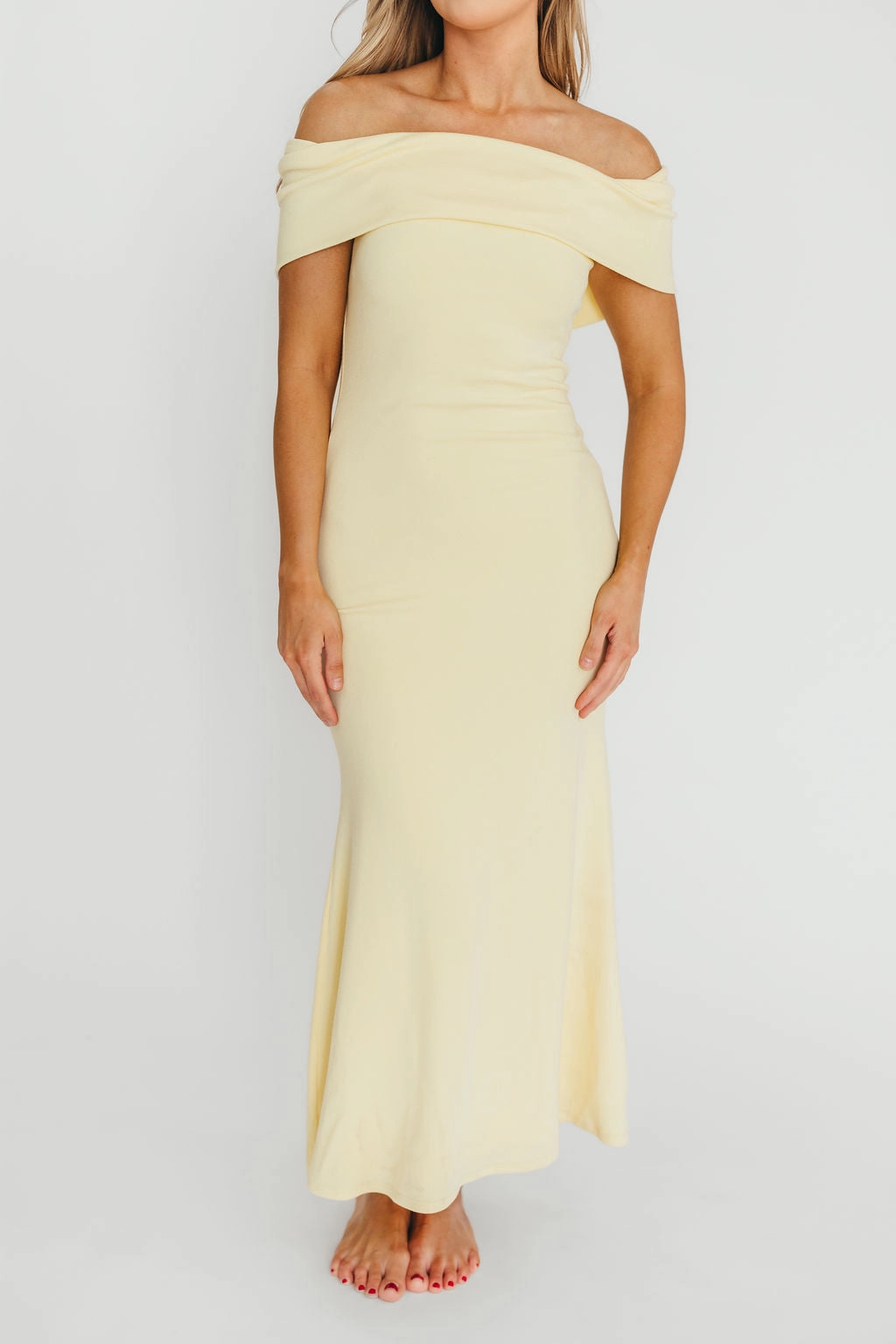 Monroe Dress in Butter Yellow - Bump Friendly Smart Tones