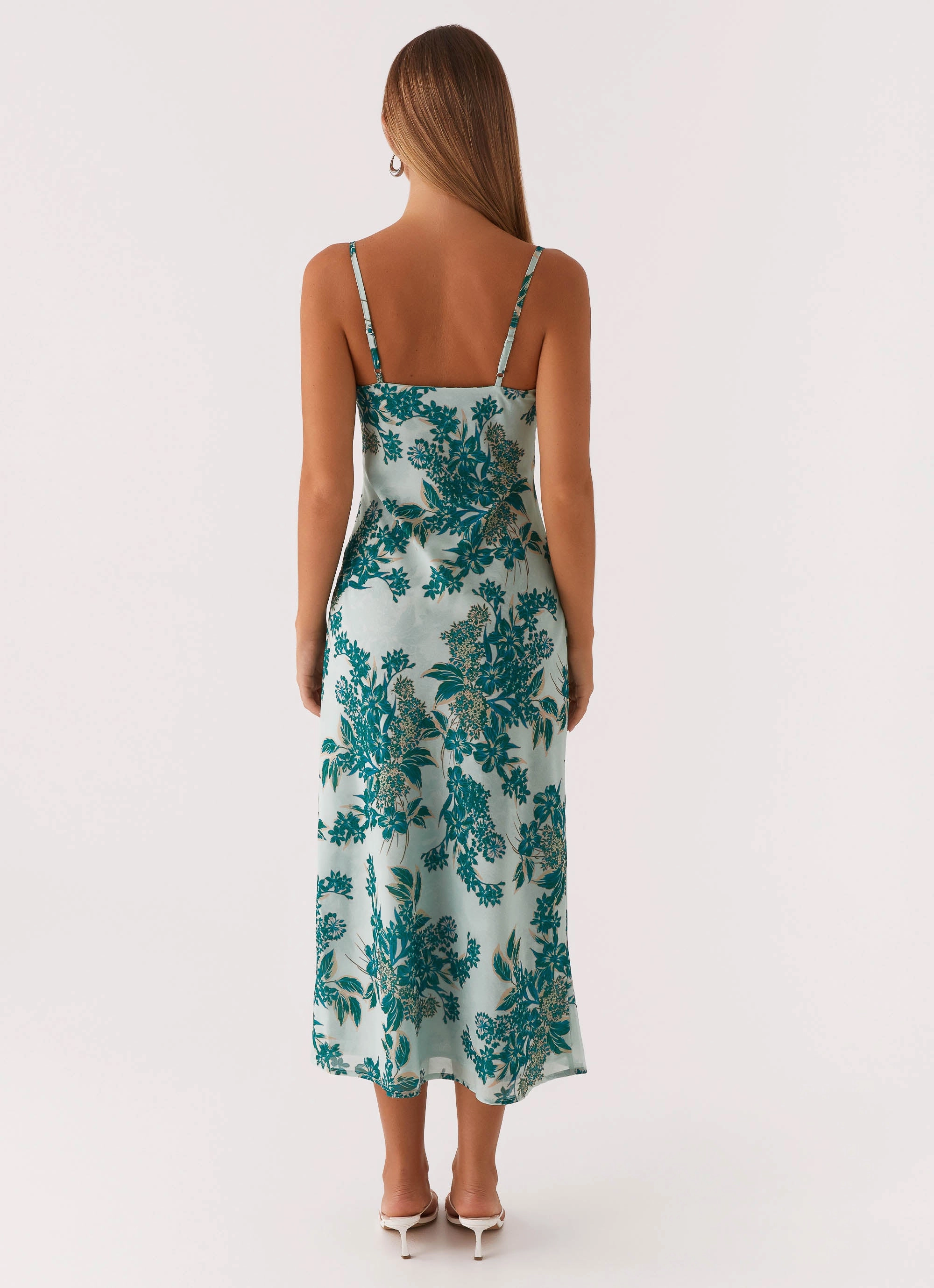 Beach Walk Love Song Midi Dress - Cloud Nine Floral