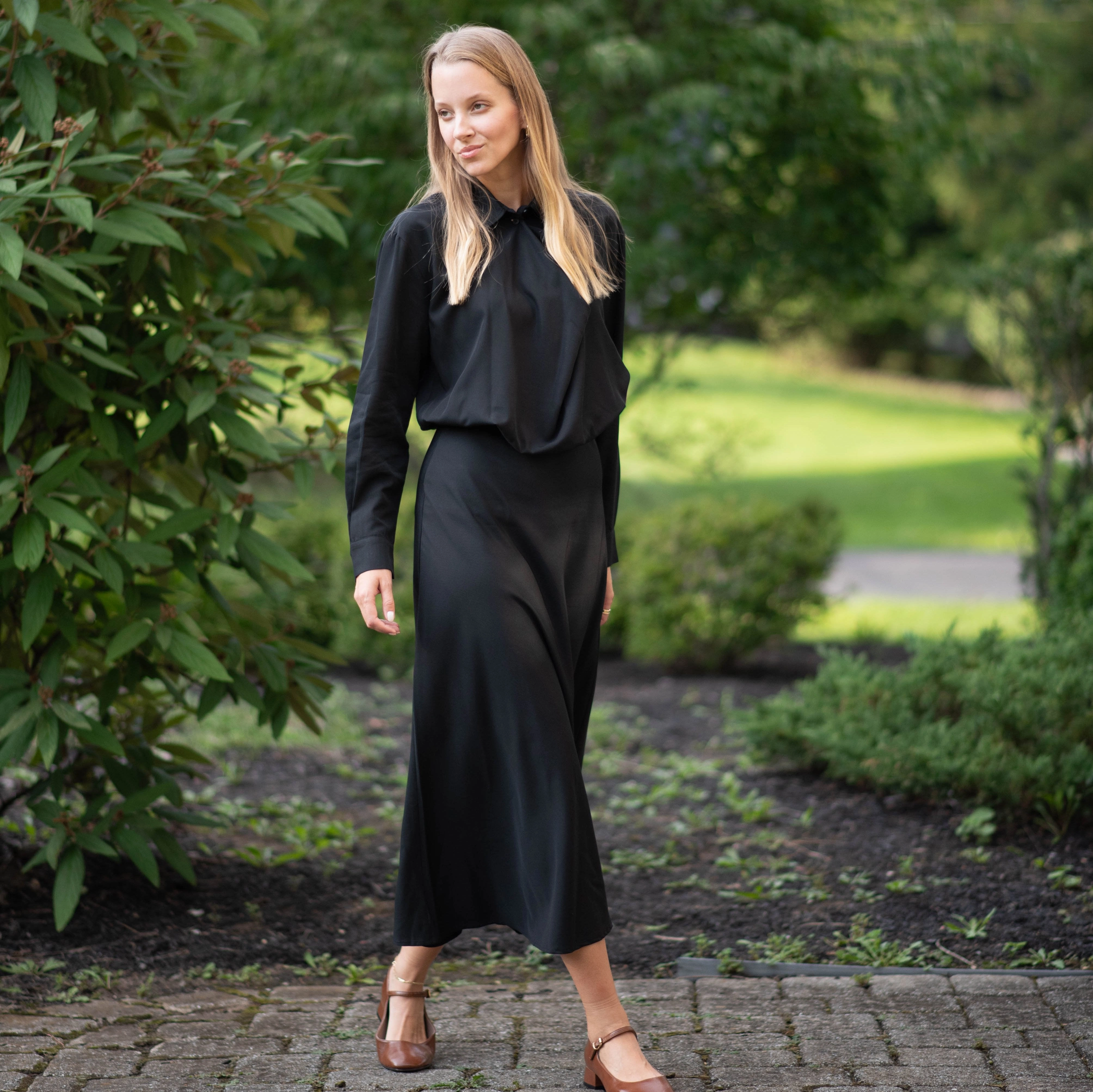 Stain-Resistant Midnight Mood Leah Dress [Final Sale]