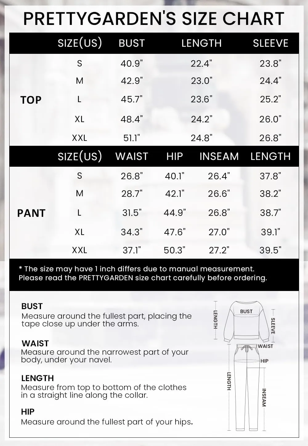 PRETTYGARDEN Women's 2 Piece Ribbed Tracksuit Outfits Off Shoulder Long Sleeve Pullover Lounge Pants with Pockets