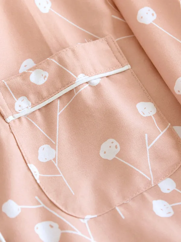 Print Cotton Couple Pajama Set