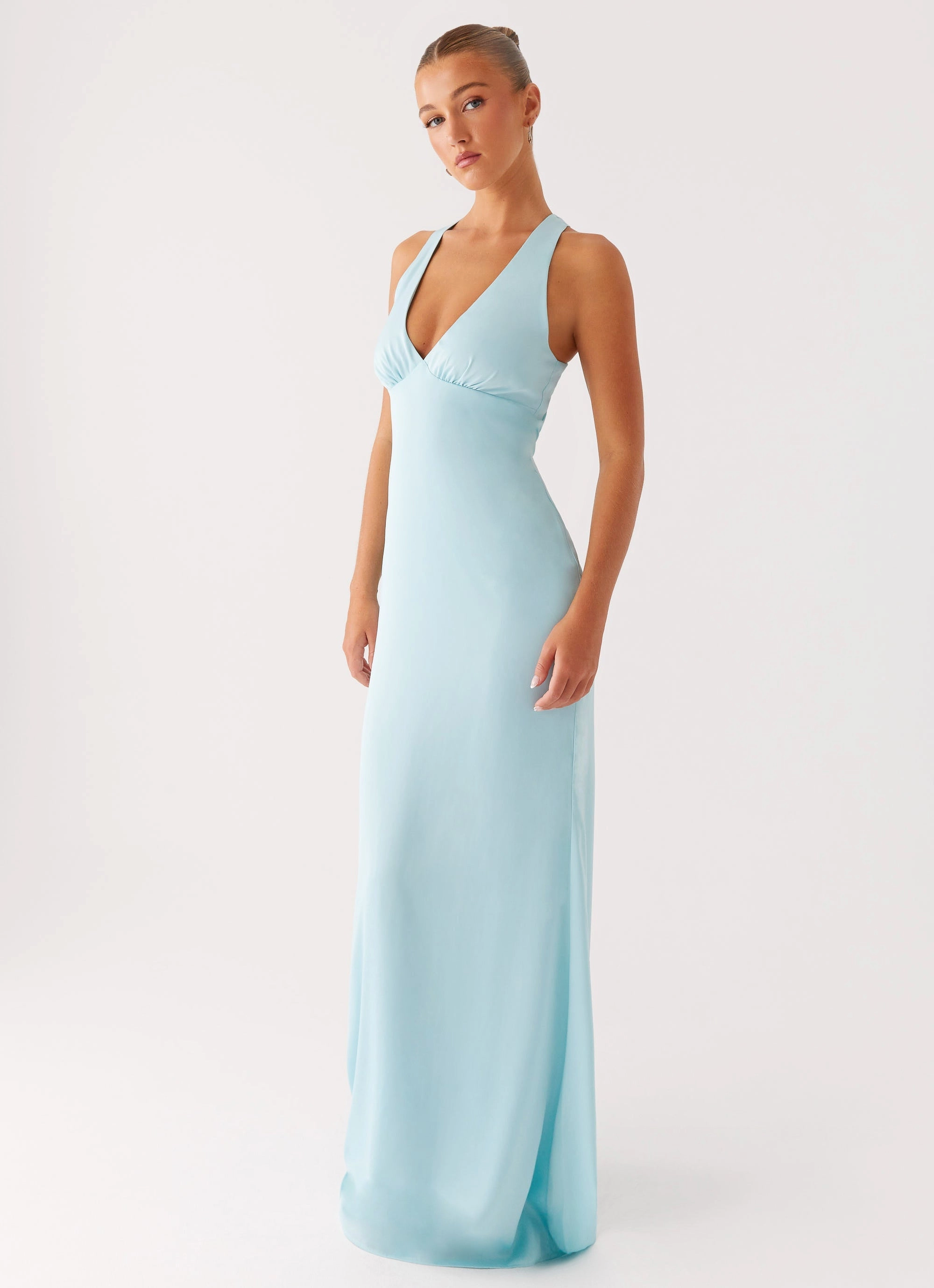 Youthful Feel Cozy Touch Desi Halterneck Maxi Dress - Mint