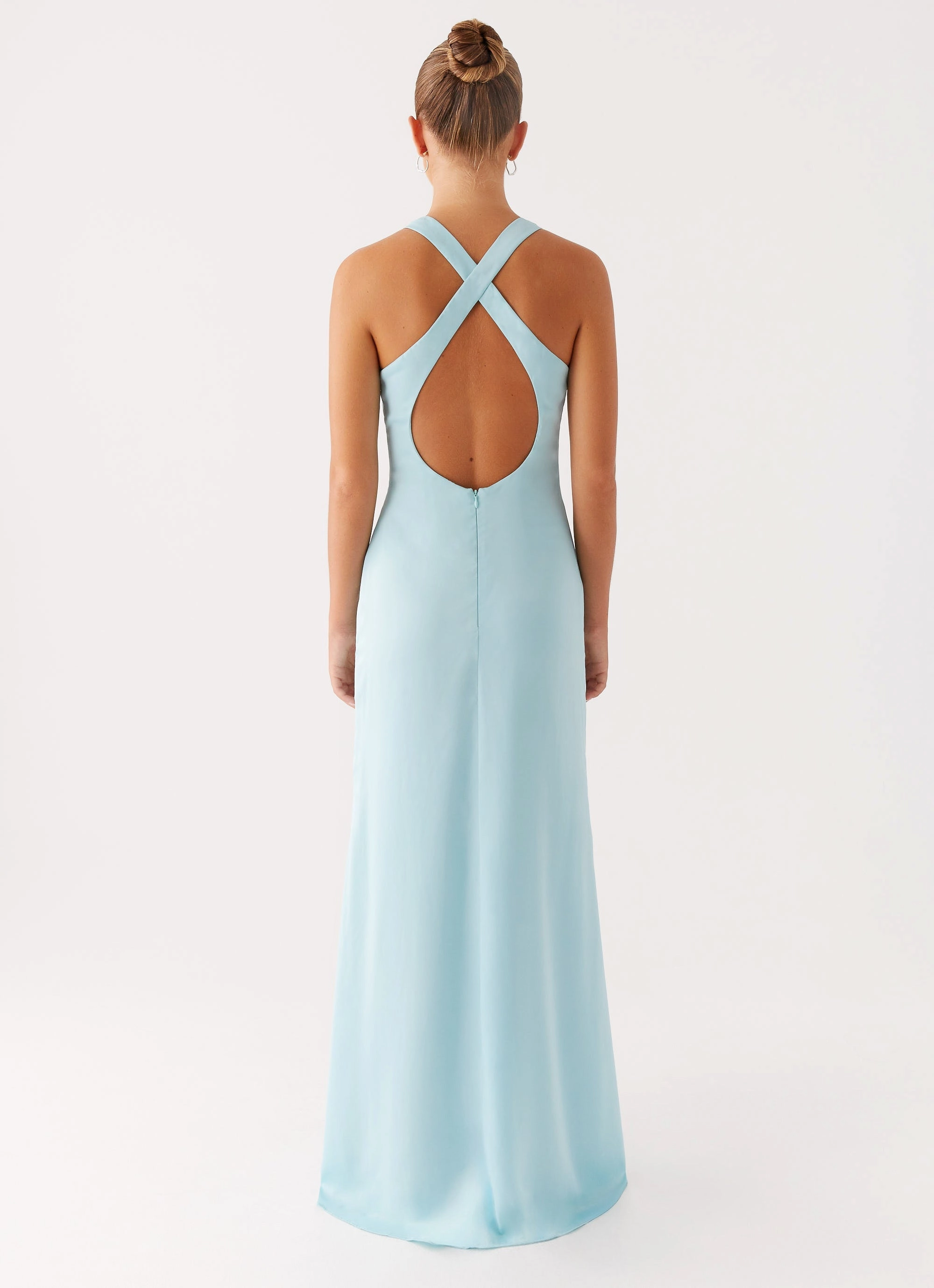 Seasonal Mood Subtle Drape Desi Halterneck Maxi Dress - Mint