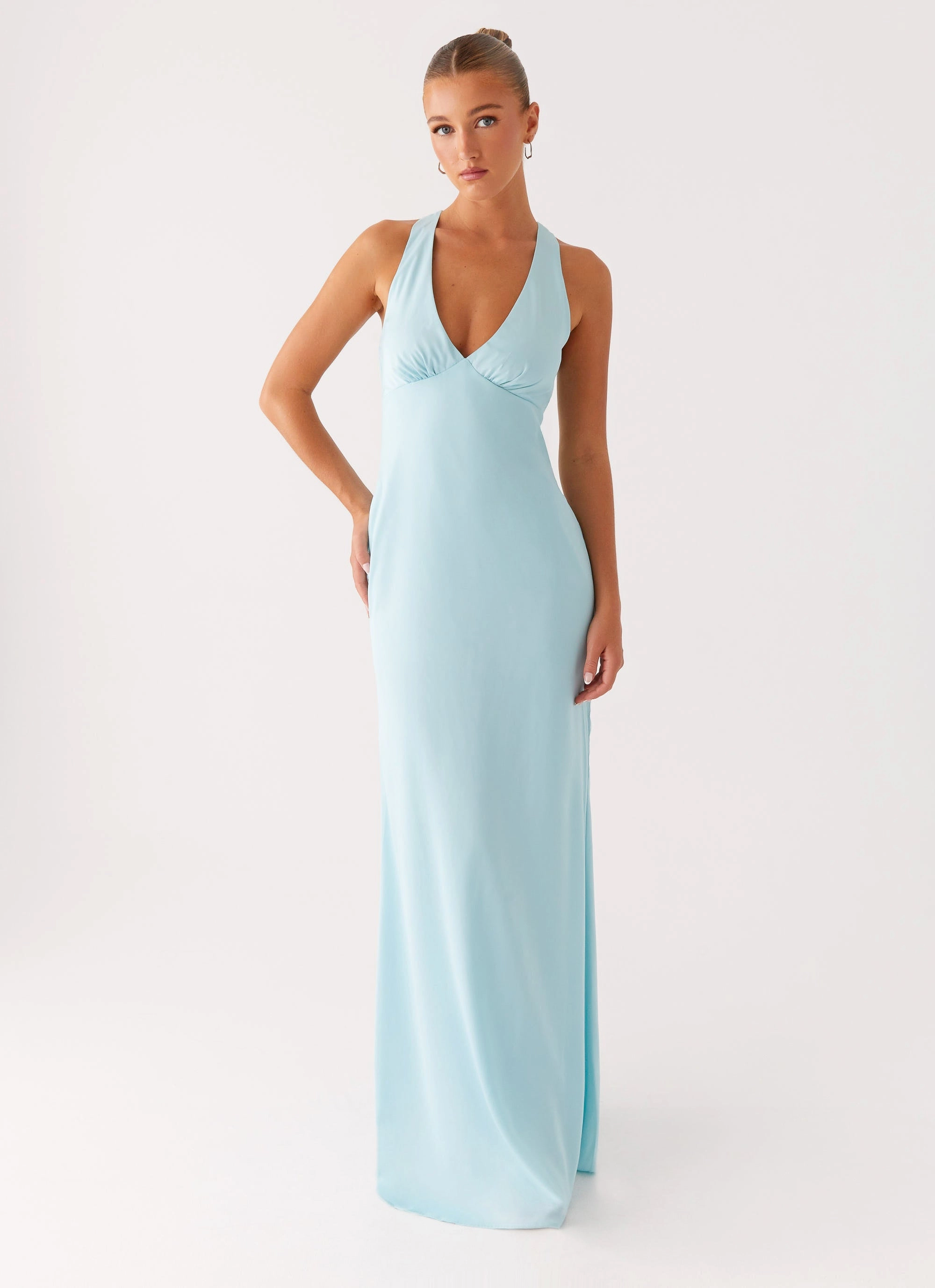 Desi Halterneck Maxi Dress - Mint Feminine Comfort Simple Elegance