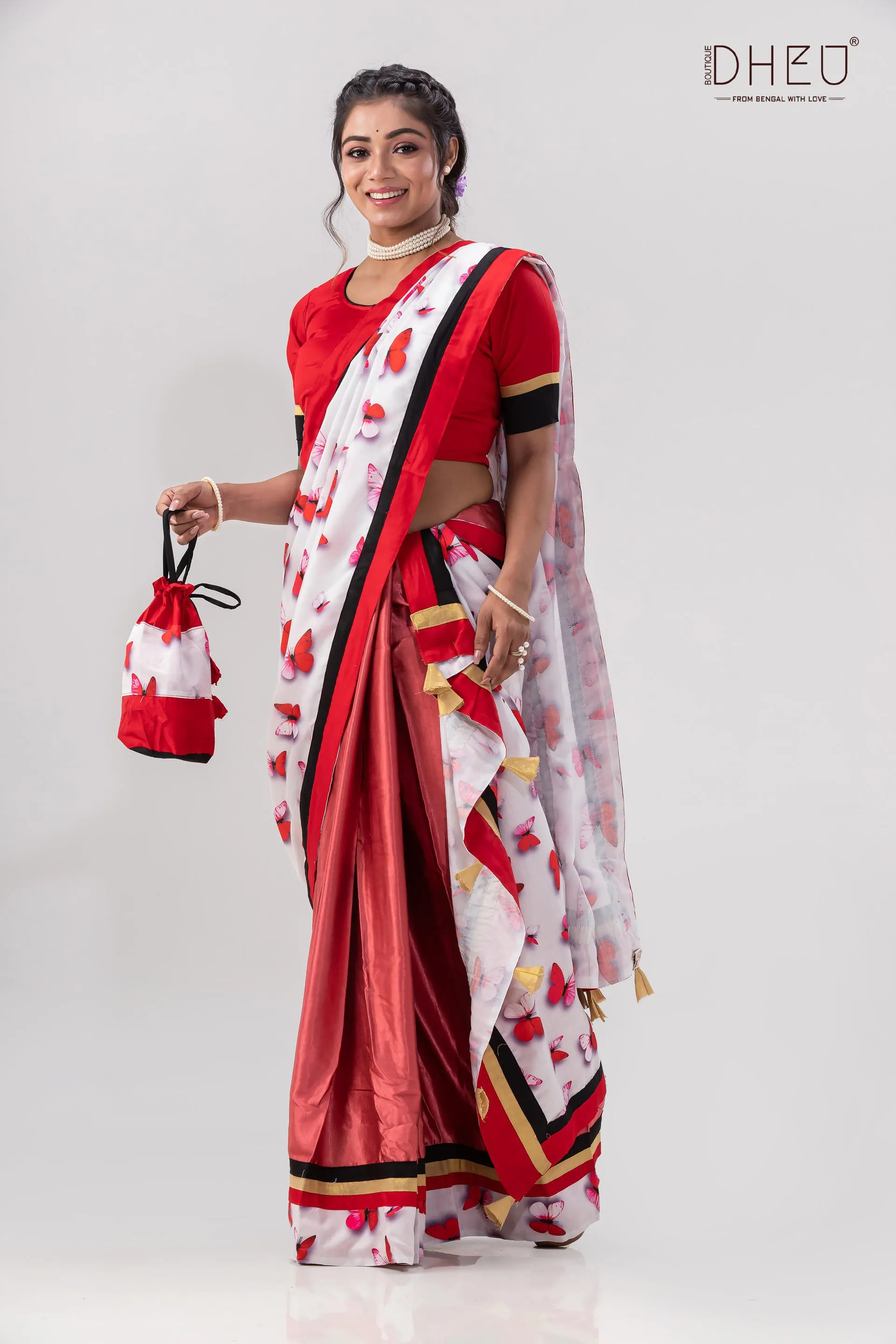 Projapati Biscuit- Mekhela-Kurta Couple Set