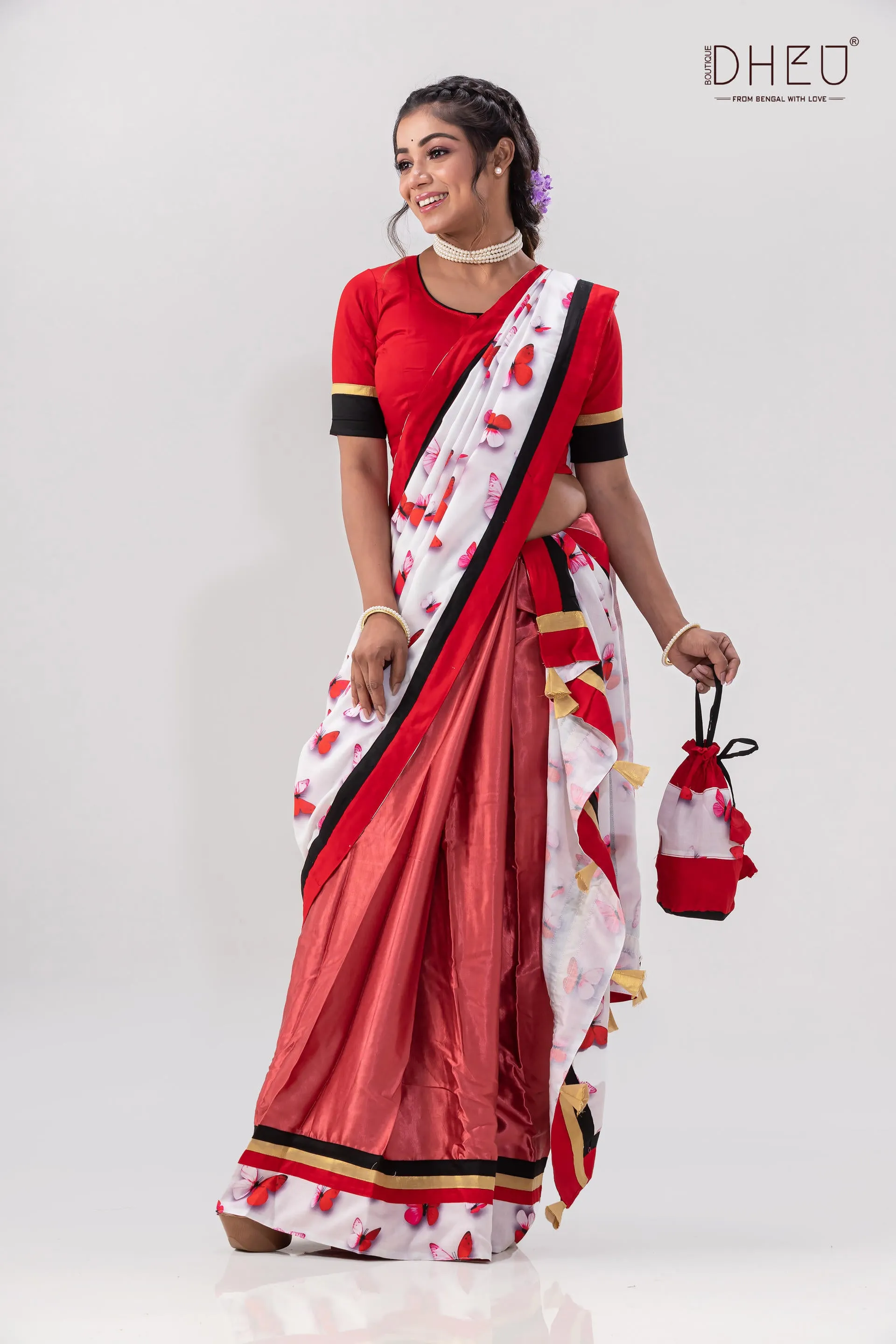 Projapati Biscuit- Mekhela-Kurta Couple Set