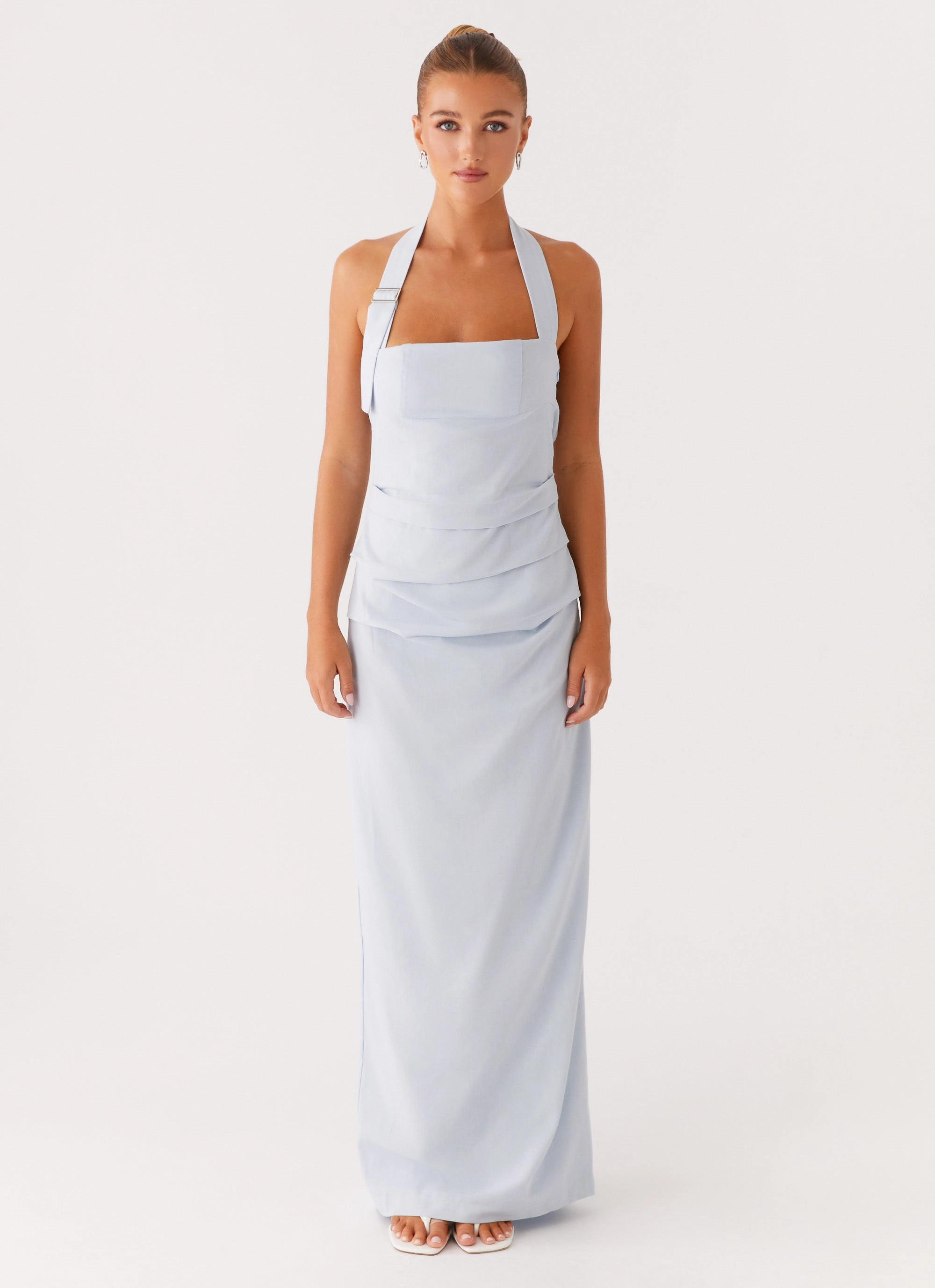 Quiet Mood Rumour Has it Maxi Dress - Blue