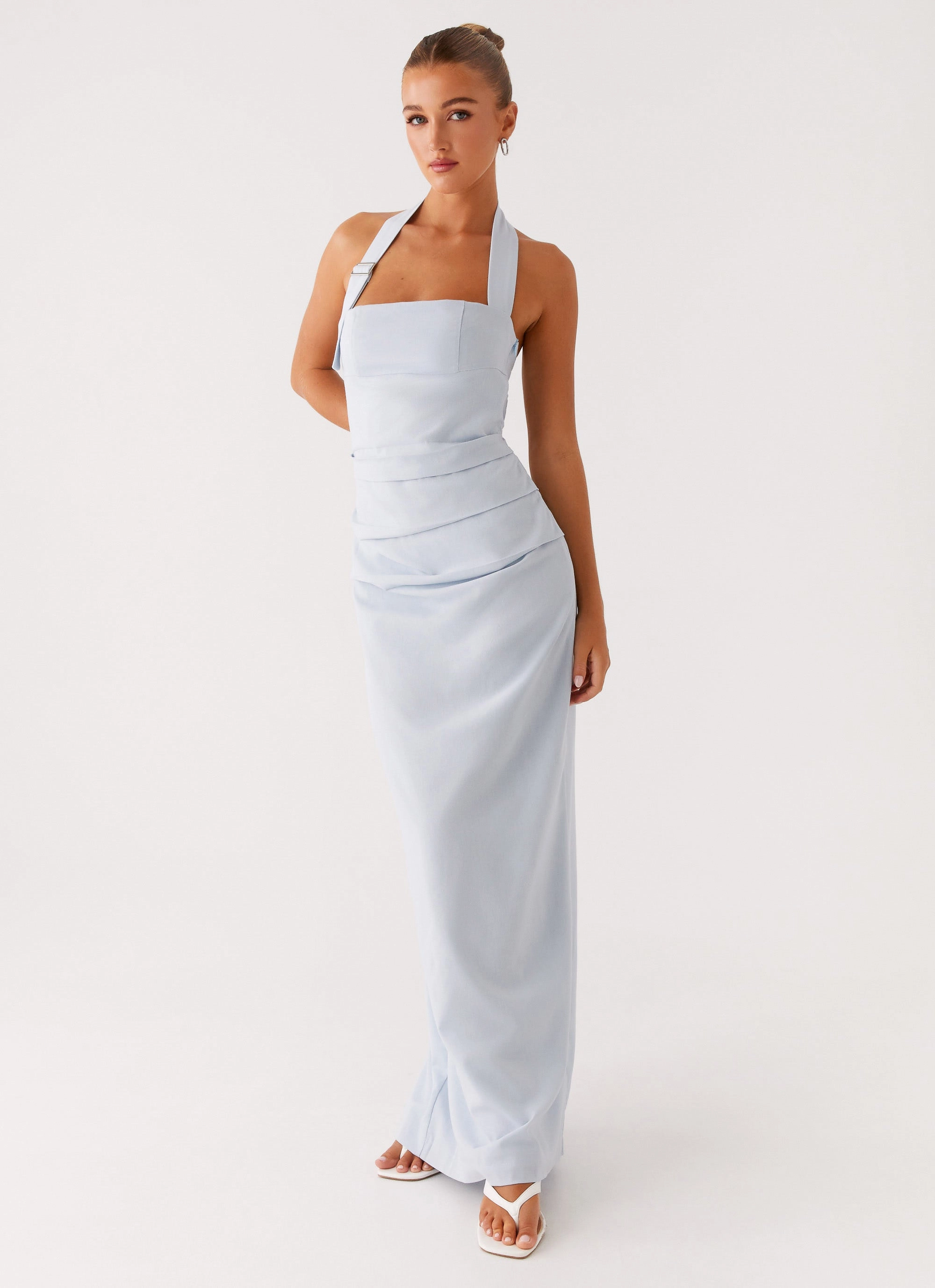 Brunch Tone Peach Tone Rumour Has it Maxi Dress - Blue