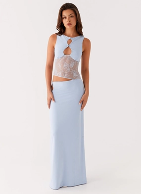 Prophecy Maxi Dress - Blue Softly Structured