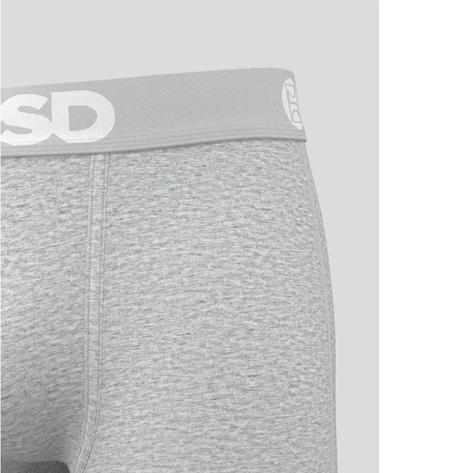 PSD Men's Gray Athl Grey Sld Modal Boxer Brief Medium Underwear - 224180164-GRY-M