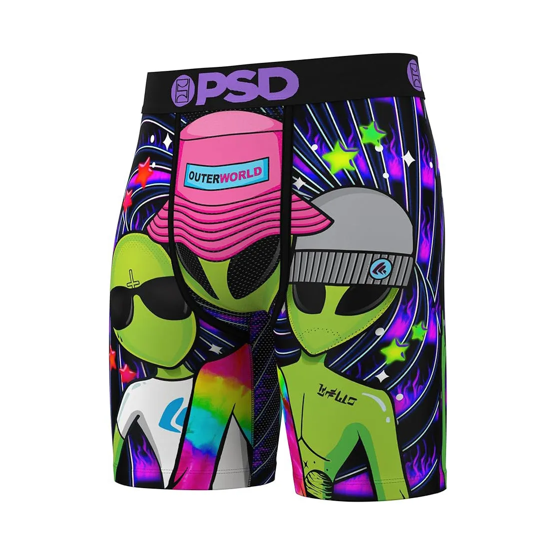 PSD Men's Multicolor Ego Death Boxer Briefs Small Underwear - 324180068-MUL-S