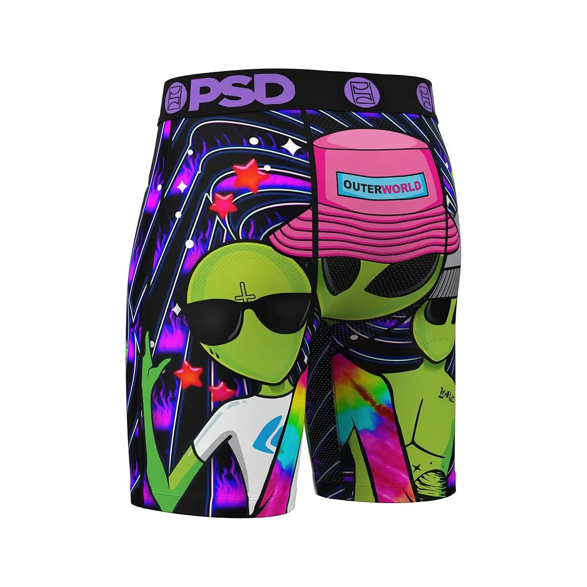 PSD Men's Multicolor Ego Death Boxer Briefs Small Underwear - 324180068-MUL-S