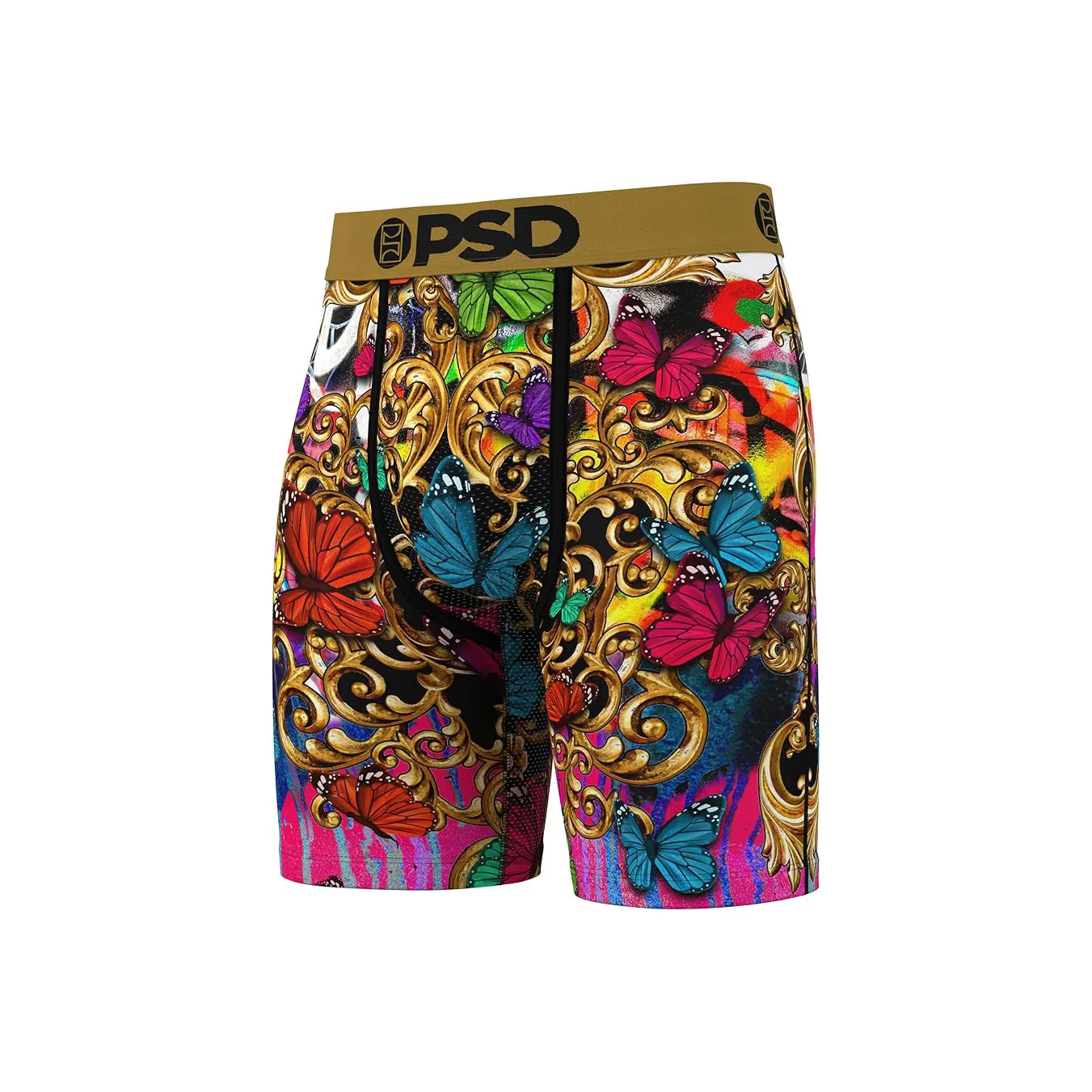 PSD Men's Multicolor Luxury Print Boxer Briefs Extra Large Underwear - 424180060-MUL-XL