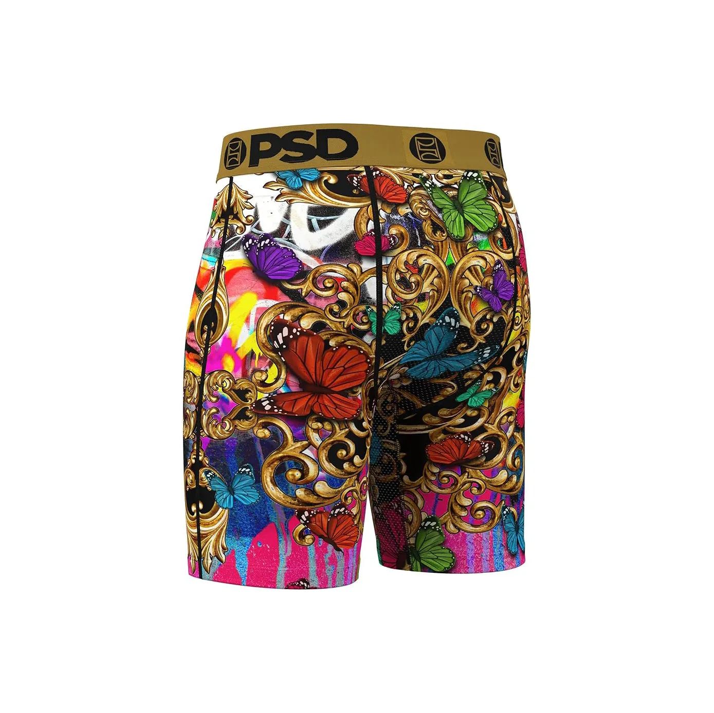 PSD Men's Multicolor Luxury Print Boxer Briefs Extra Large Underwear - 424180060-MUL-XL