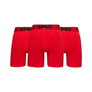 PSD Men's Multicolor Modal Red 3-Pack Boxer Briefs Large Underwear - 322180162-MUL-L