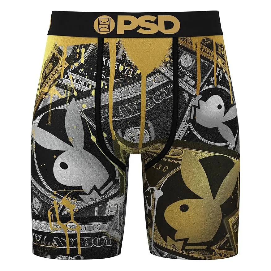 PSD Men's Multicolor Playboy Money Boxer Briefs Medium Underwear - 324180007-MUL-M