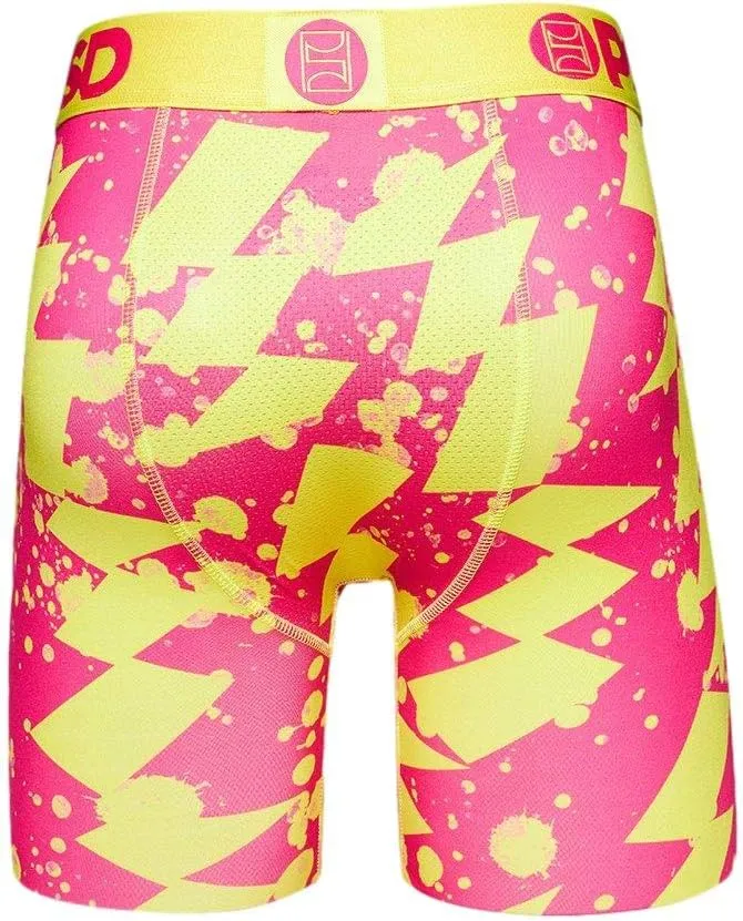 PSD Underwear Men's Neon Electric Printed Boxer Brief