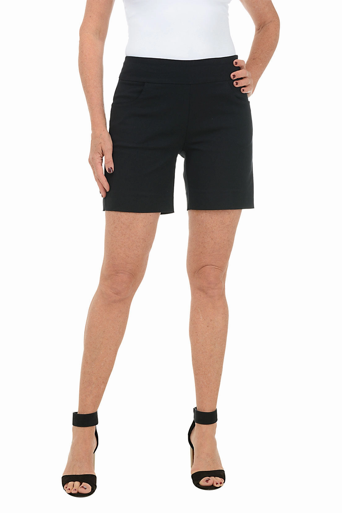 High Rise Waist Active Layer Fit Pull-On Classic Short