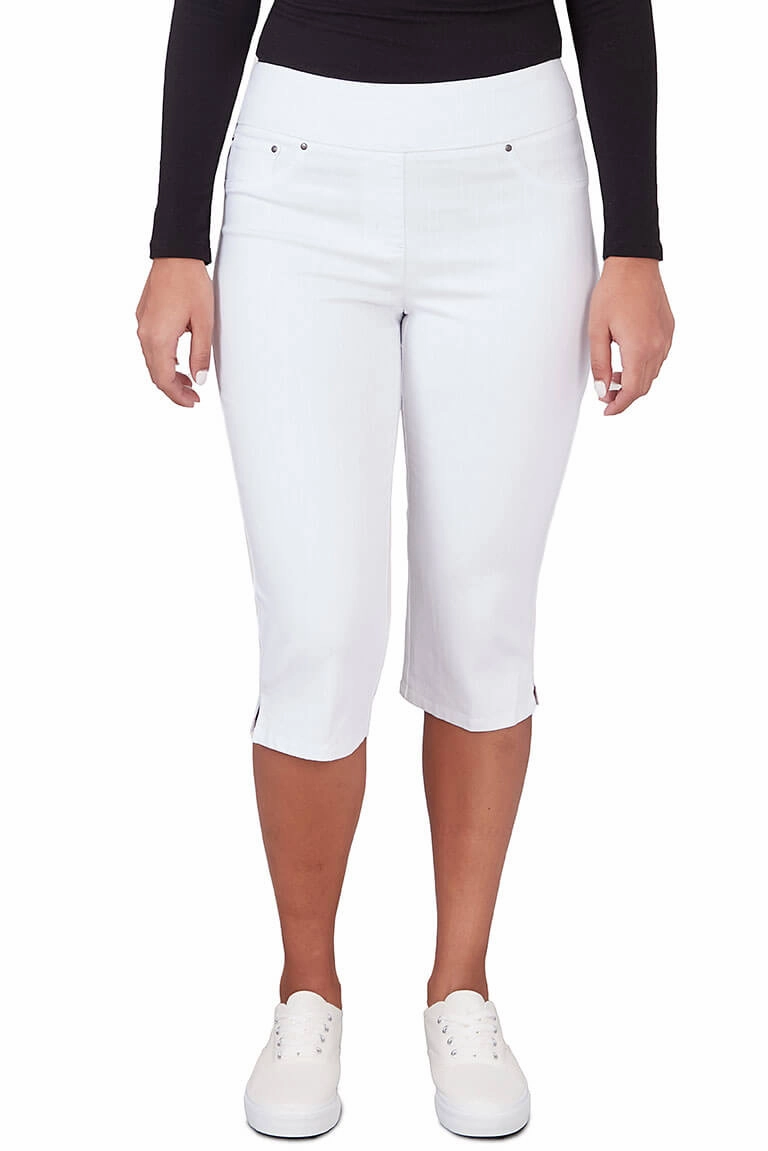 Pull-On Stretch Denim Clamdigger Pant Non Irritating Tags Essential Wearable