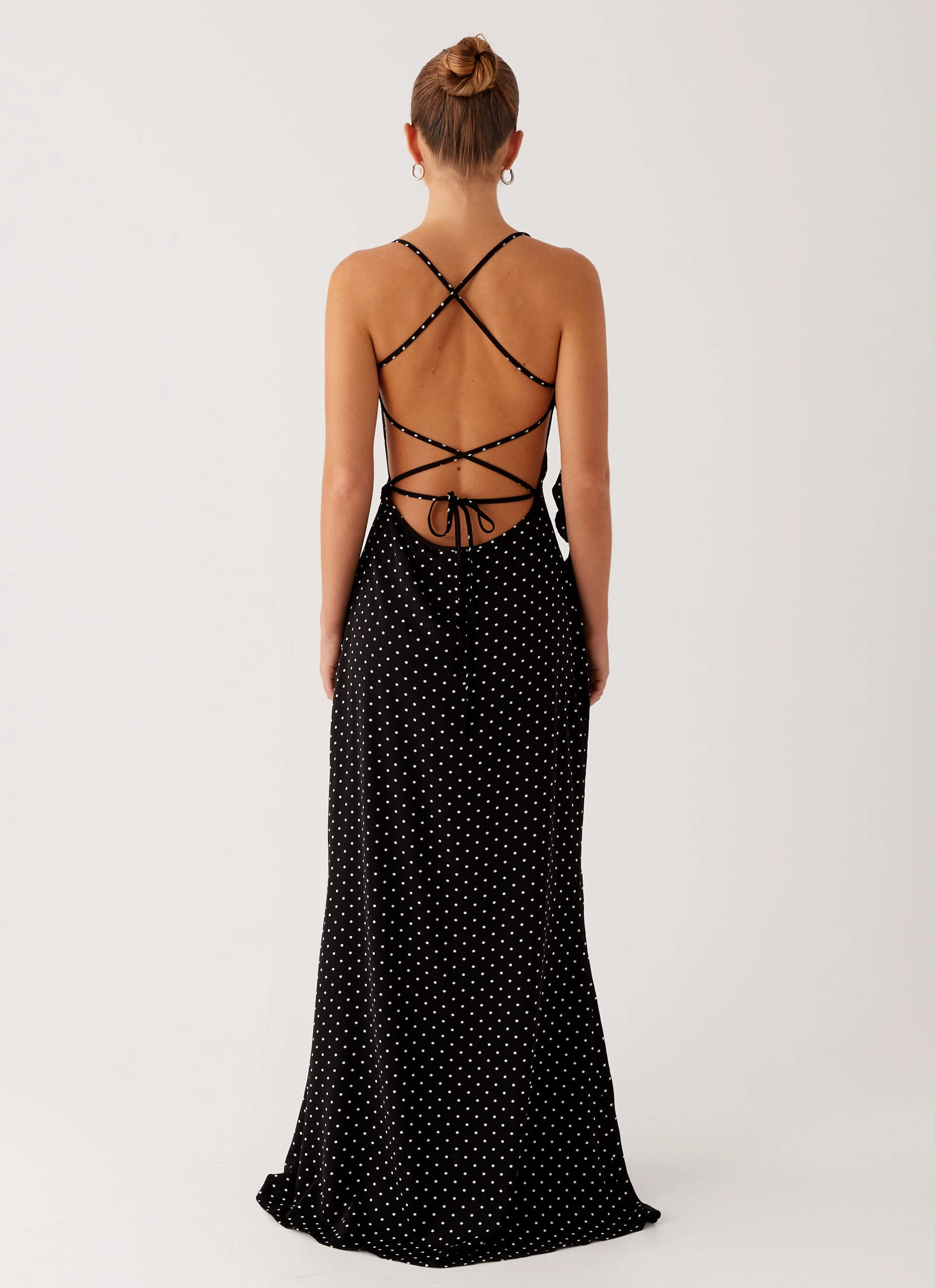 Vibrant Colors Purely Maxi Dress - Black Polka Dot