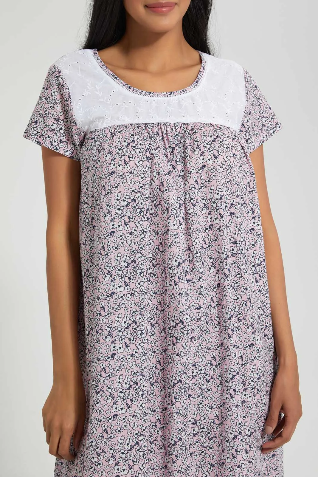 Purple Floral Nightgown