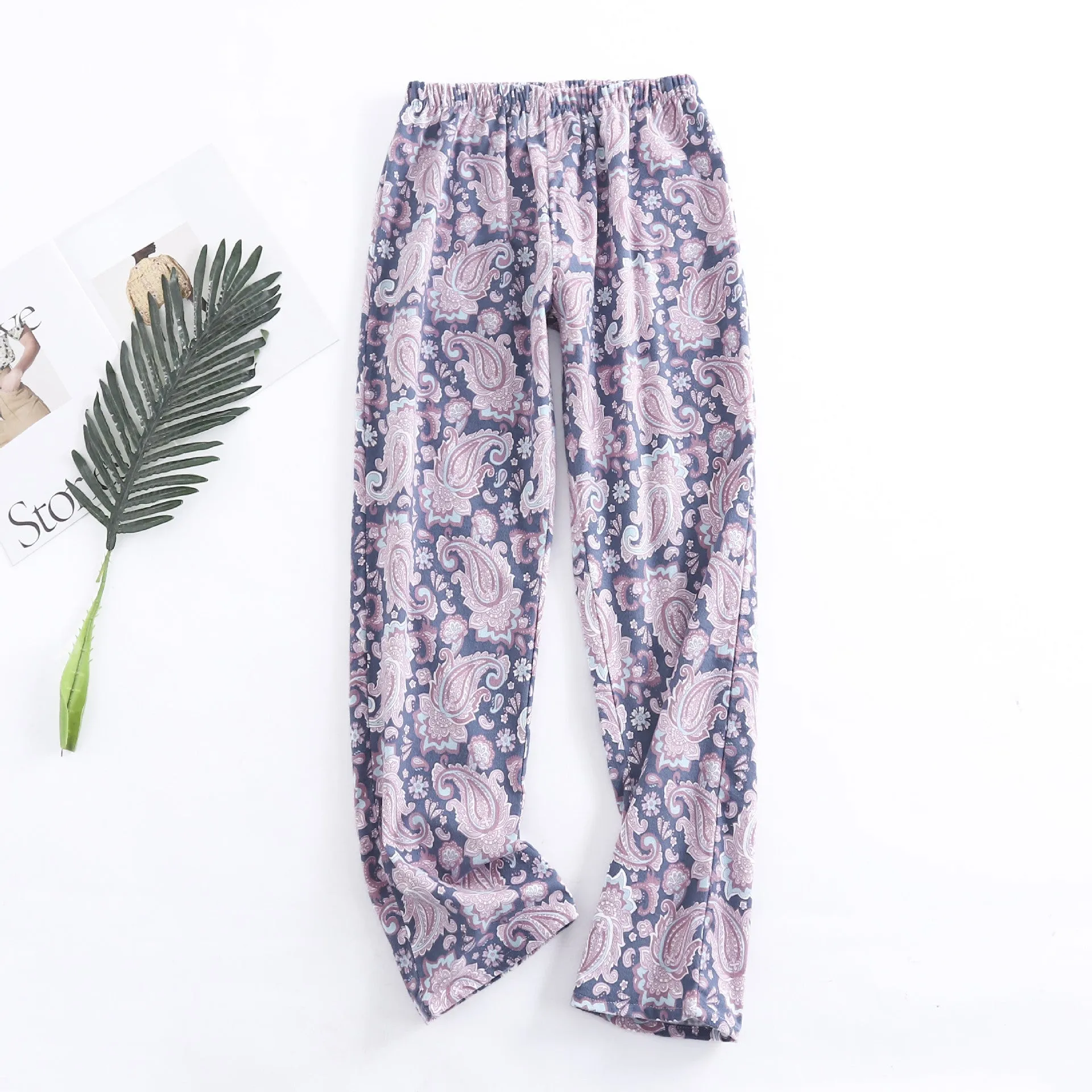 Purple Pure Cotton Printed Pajama Set