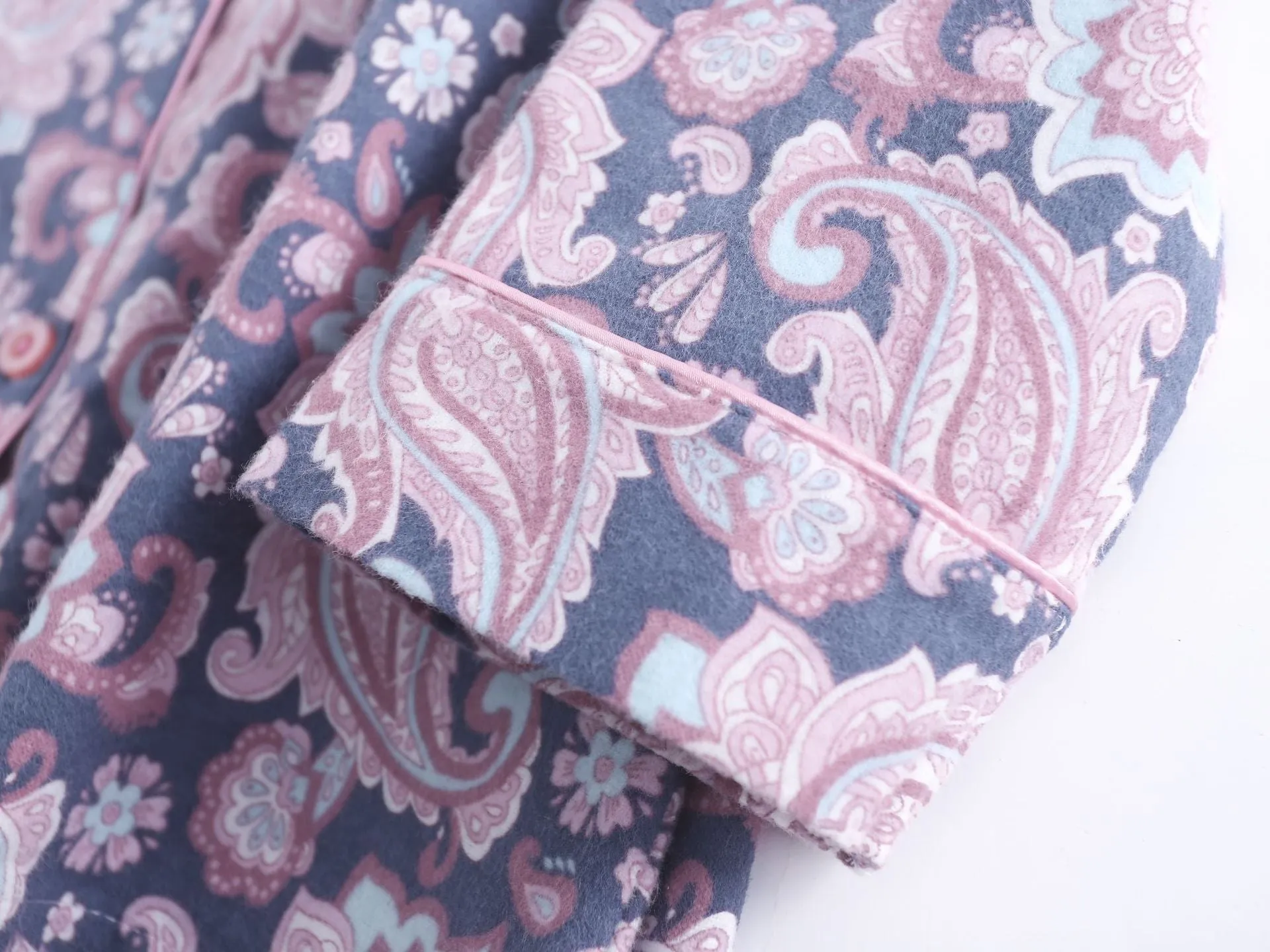 Purple Pure Cotton Printed Pajama Set