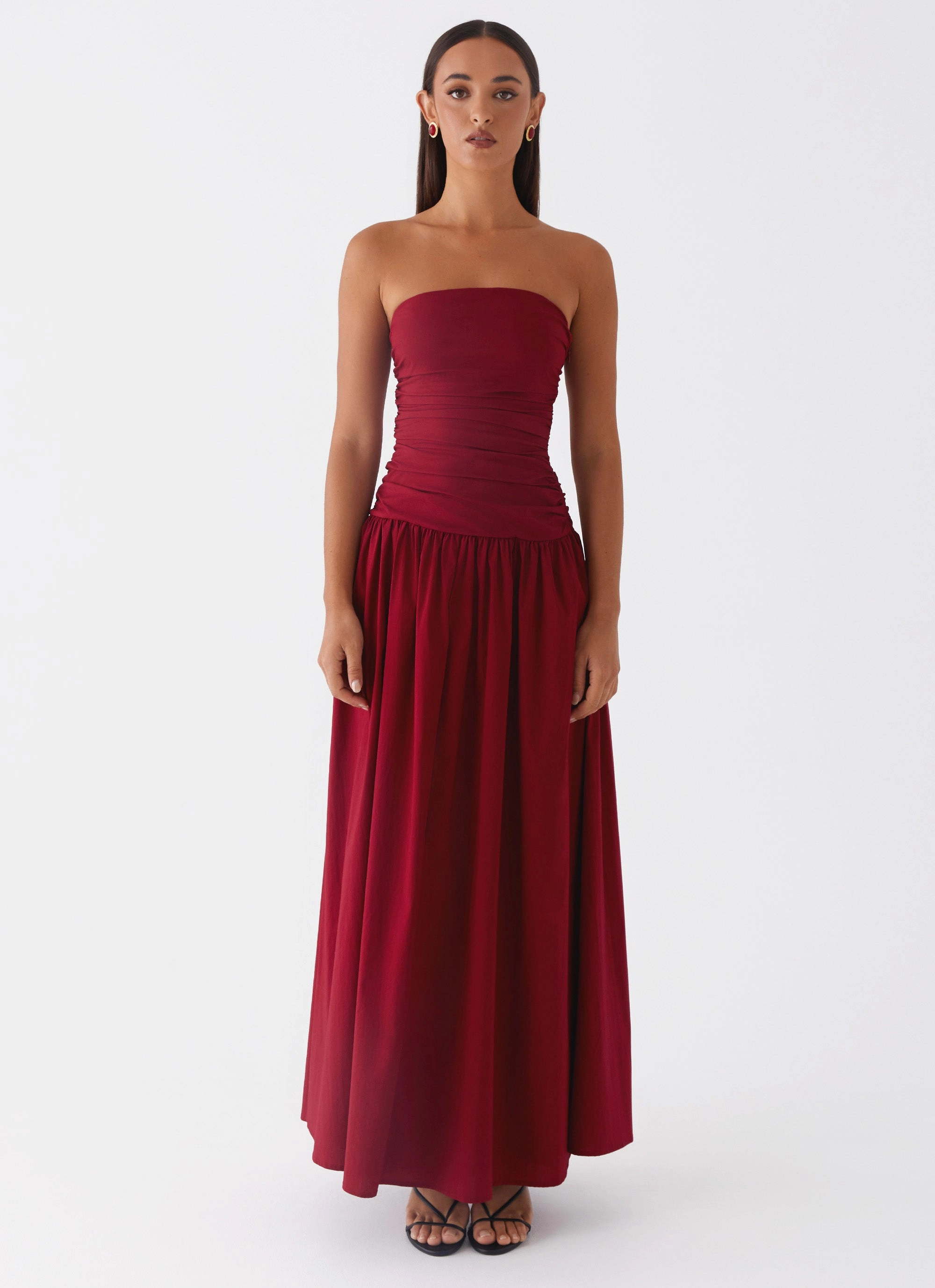 Carmel Maxi Dress - Merlot Easy to Wear Winter Proof