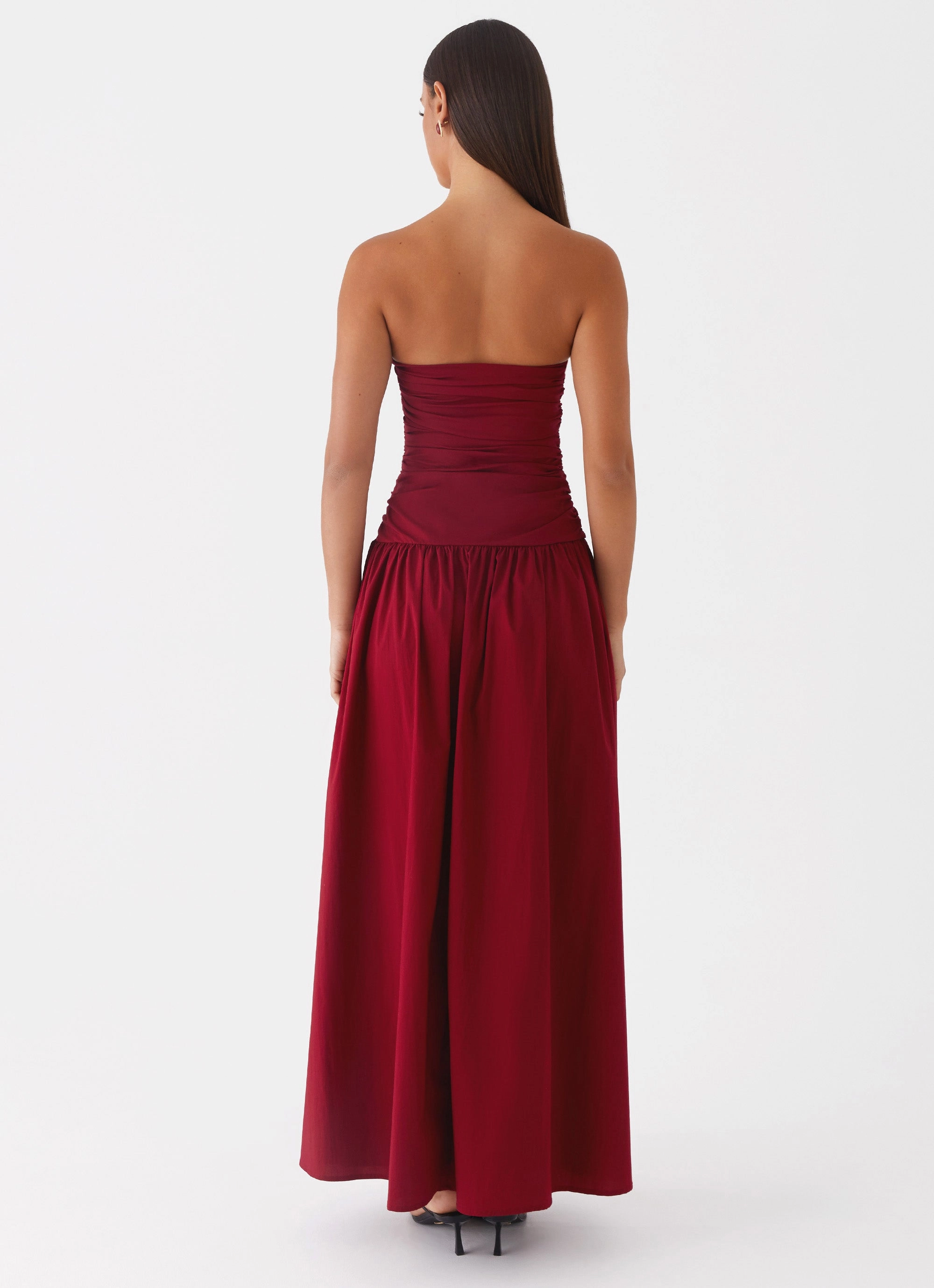 Carmel Maxi Dress - Merlot retro-style