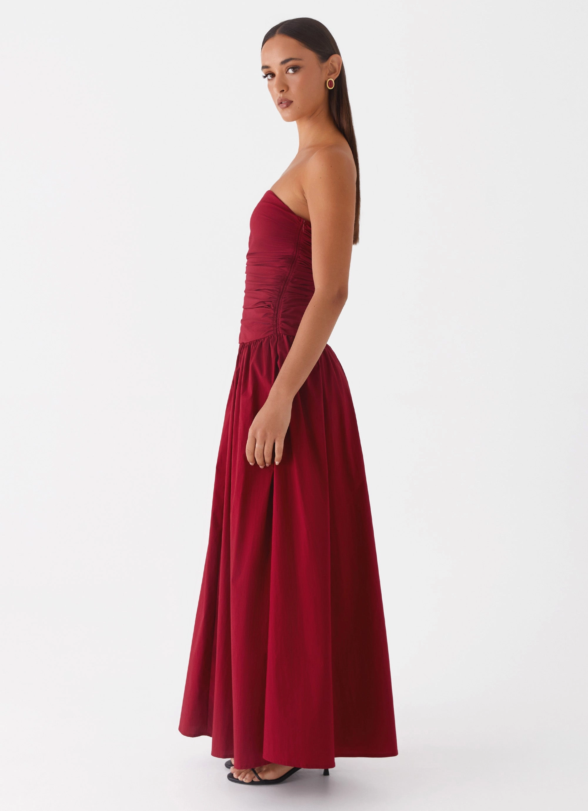 Basic Mood Carmel Maxi Dress - Merlot