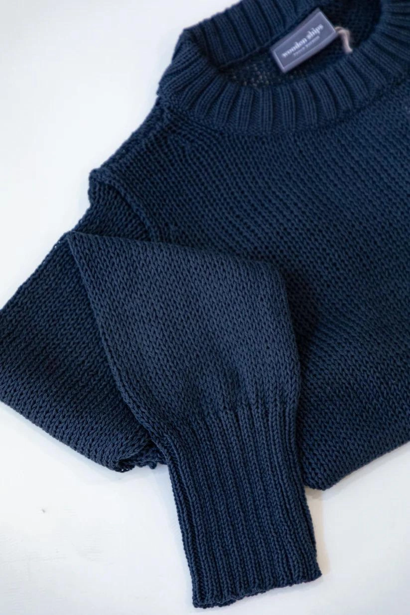 Wooden Ships Cropped Crew LightweightTexture Daily Wear