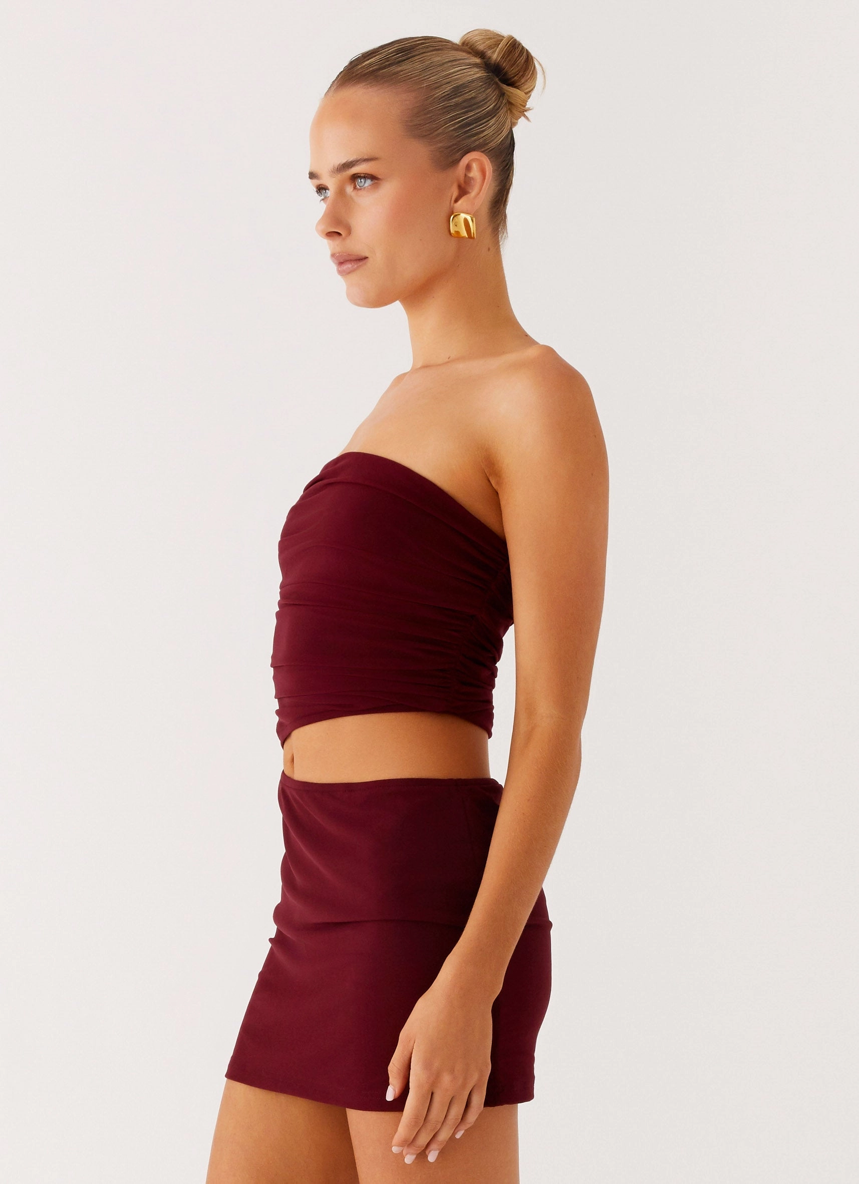 Last Heartbreak Mini Dress - Burgundy Art Spirit Delicate Finish