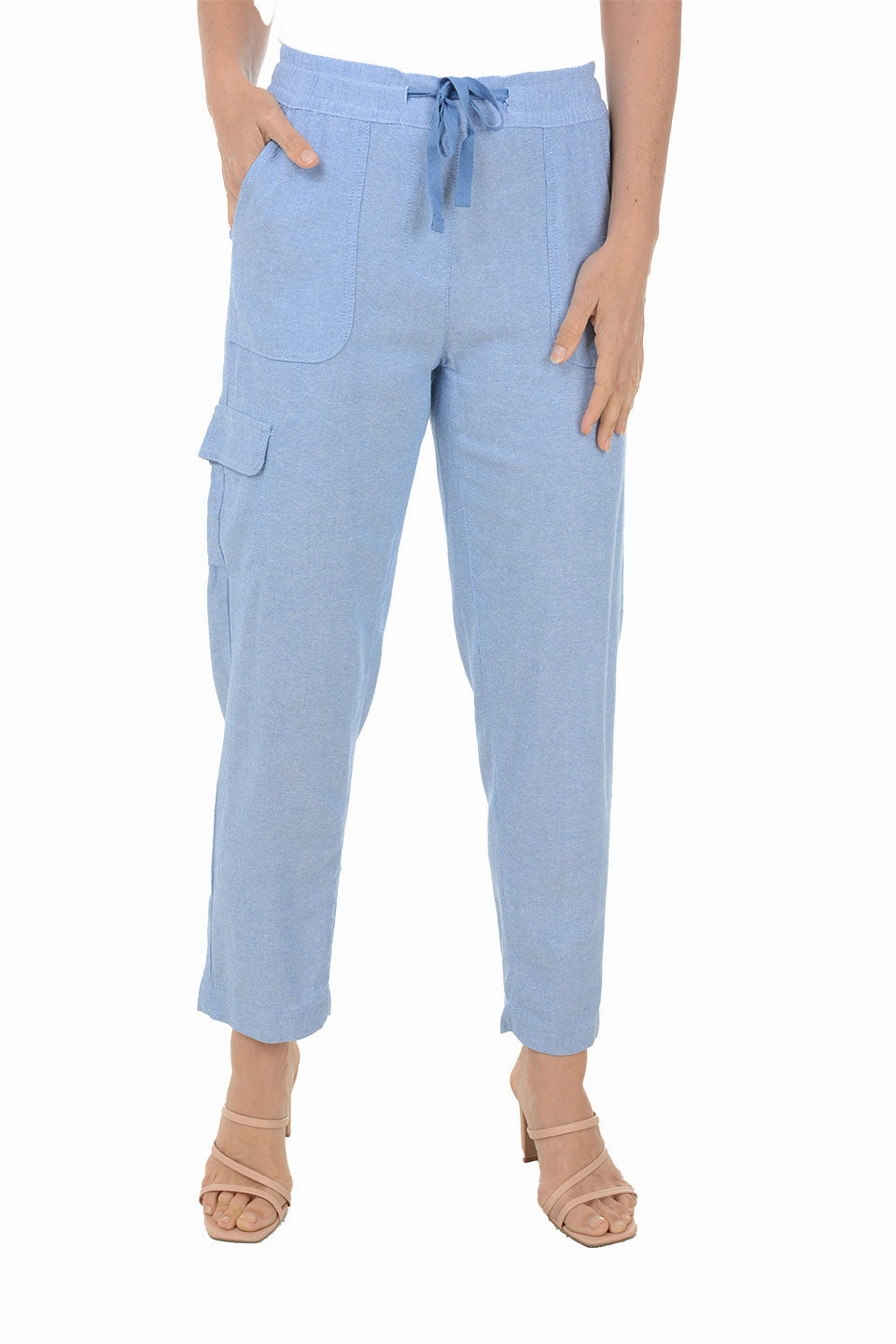 Sport Friendly Linen Blend Cargo Pocket Pant