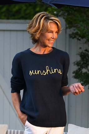 Sunshine Sweater / Navy Yellow Abrasion Resistant Surface