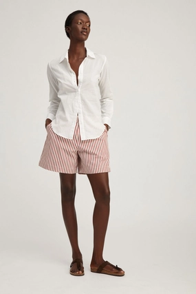 White Voile Fitted Button Down Oversized Silhouette EcoFriendly Dye Process
