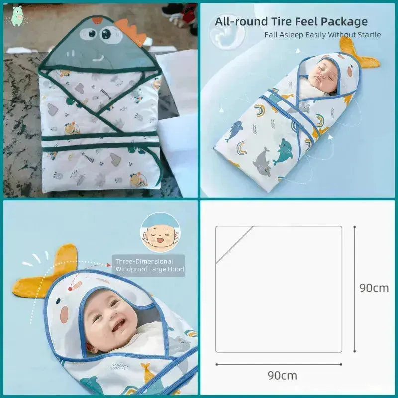 Quilted Dino Hooded Swaddle