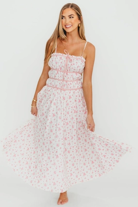 Vanessa Midi Dress in Pink *Final-Sale* Chic Vibe