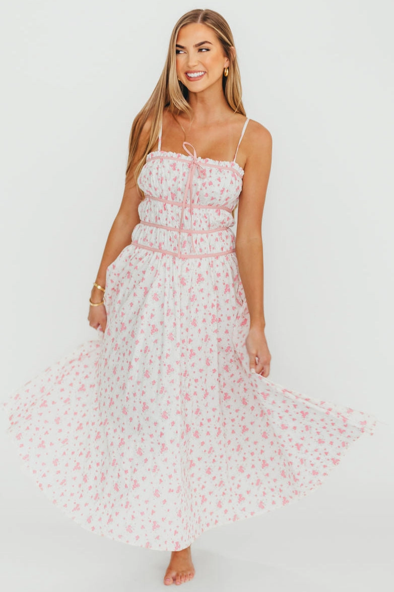 Vanessa Midi Dress in Pink *Final-Sale* Chic Vibe