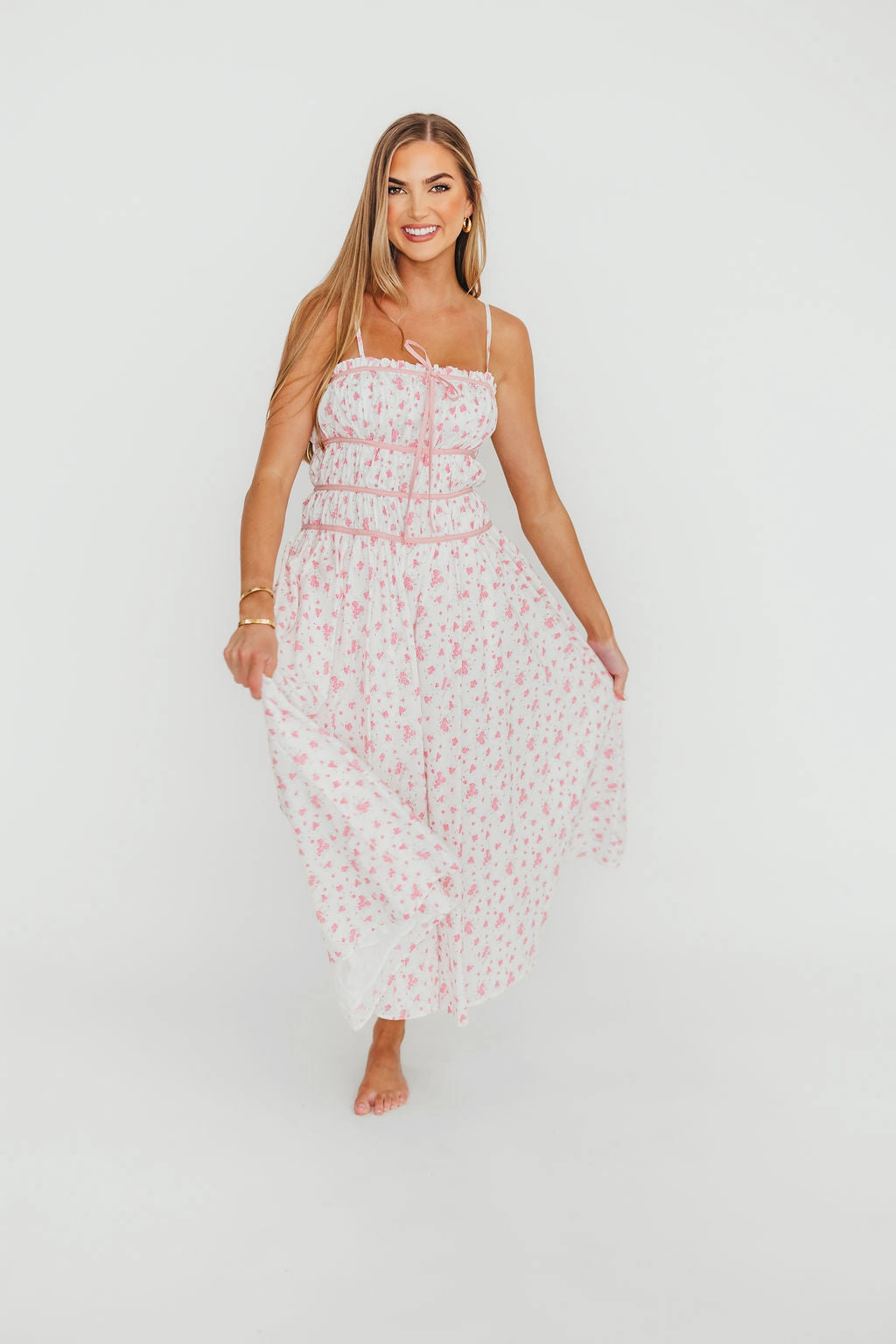 Vanessa Midi Dress in Pink *Final-Sale* Seasonal Essential Minimalist Design