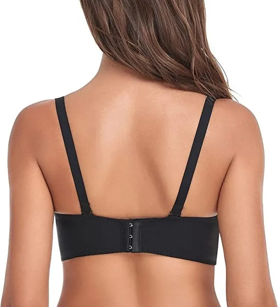 "Add Two Cups" Lace Wirefree Push Up Bra For Women