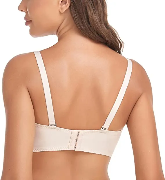 "Add Two Cups" Lace Wirefree Push Up Bra For Women