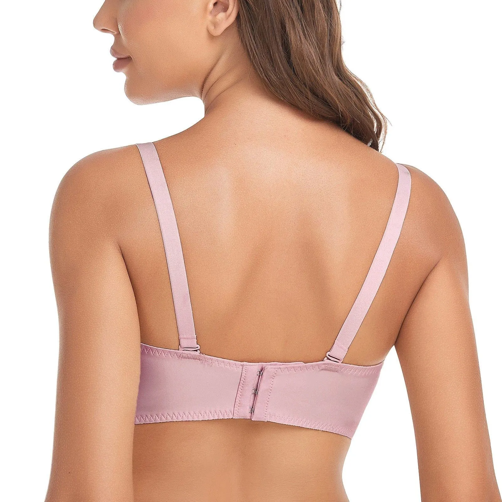 "Add Two Cups" Lace Wirefree Push Up Bra For Women