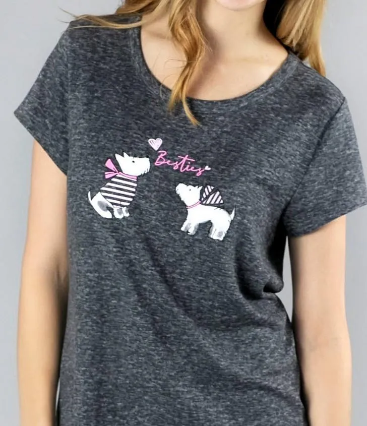 "Besties" Scottie Dog Short PJ Set